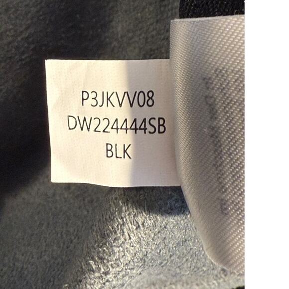 DKNY Women's Black Faux Leather Wide Leg Pants Size Large Side Zip NWOT - Picture 9 of 9